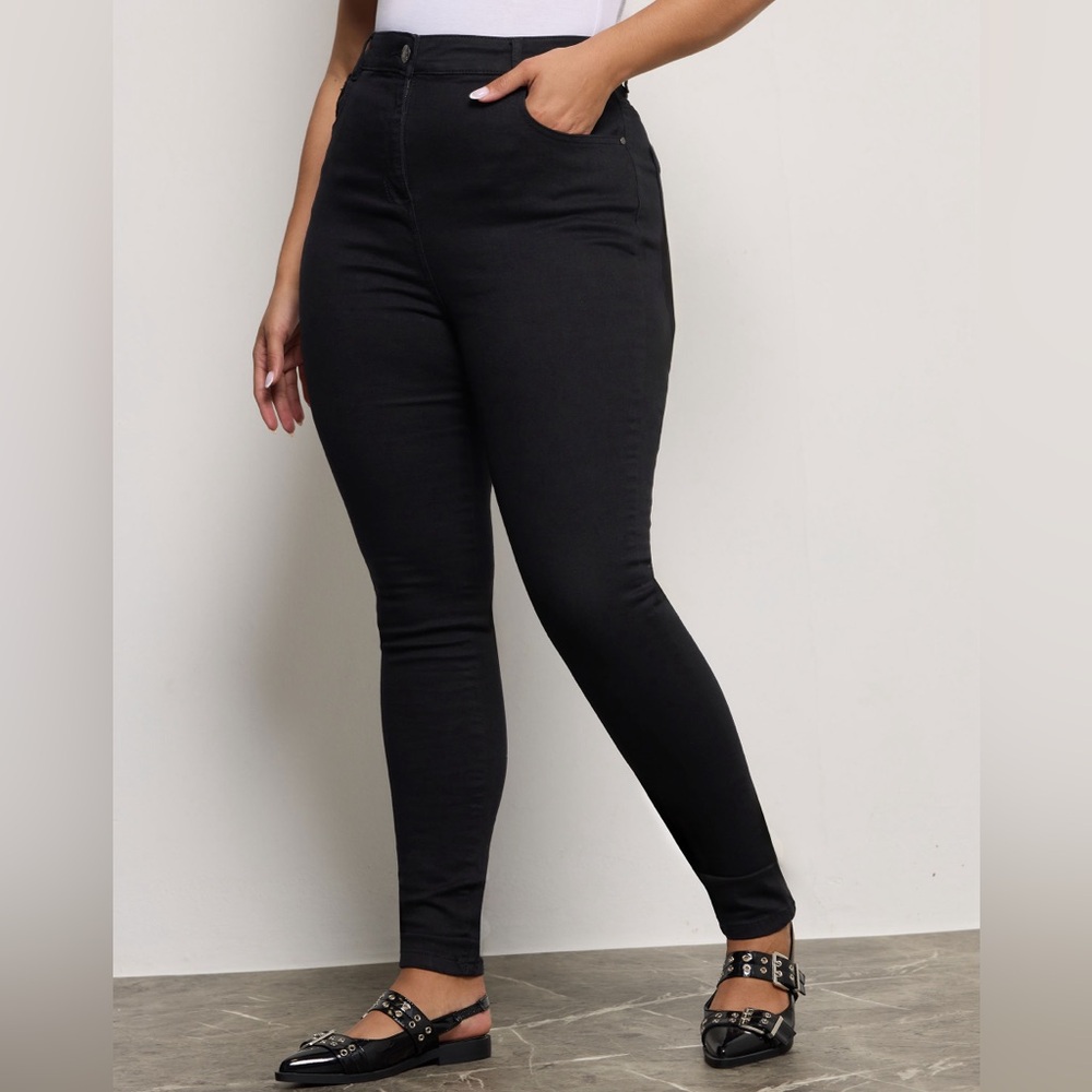 Black topshop jamie skinny jeans size w36 l34